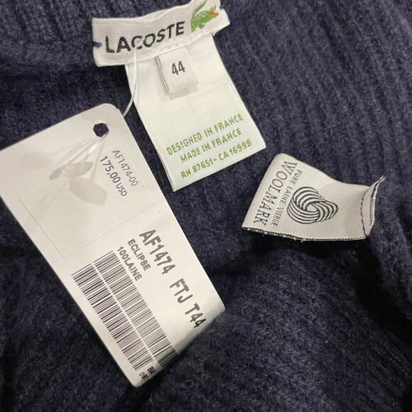 LACOSTE CHUNKY VEST 100%WOOL MADE IN FRANCE SIZE 44 US XL ICONIC SOPHISTICATED - Picture 2 of 15
